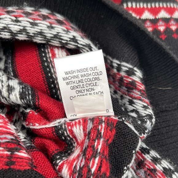 Croft and Barrow Button Up Print Sweater Cardigan Large - Picture 11 of 12